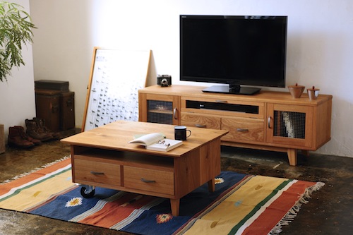 家具、無垢、AVボード、テレビボード、ROBUS、ローテーブル